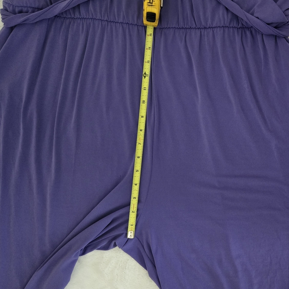 Lane Bryant Purple Jumpsuit with V-Neck and Defined Waist - Picture 10 of 13
